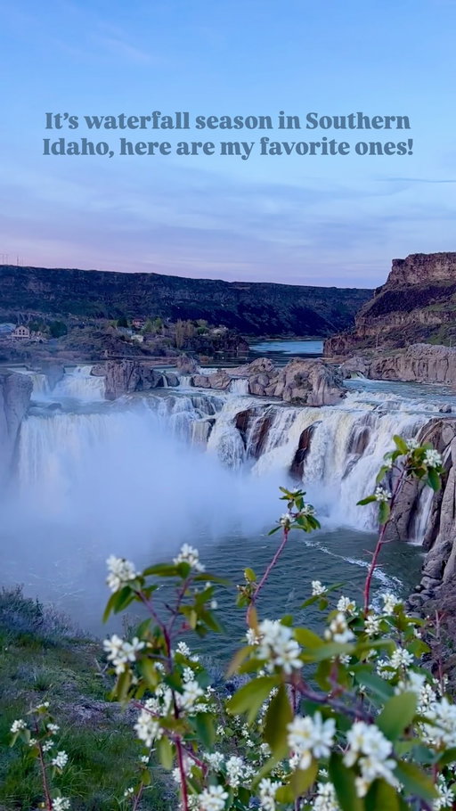 It’s waterfall season in Southern Idaho!

Save this to chase all the waterfalls near Twin falls, Idaho and follow @earthtosarahphoto for more Idaho adventures! 

Make sure you leave no trash behind on the following hikes and view points: 

✨Perrine Coulee can be seen from the Canyon Rim Trail or by parking next to or below the waterfall. 

✨Shoshone Falls can be seen by parking at the city park, or by kayaking with a local guide company @awoladventuresports1 

✨Box Canyon State Park has a waterfall about halfway down the unimproved trail. 

✨Mermaid Falls can be seen on the Jerome side of the Snake River Canyon. 

✨Drive Thousand Springs scenic byway to see waterfalls with blue water!

✨LEAVE NO TRACE! Pick up trash that you see on trails please. Keep Idaho clean! 

#idahophotographer #waterfall #twinfallsidaho #waterfallsofinstagram