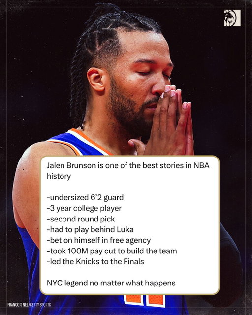 Jalen Brunson deserves his flowers 💐 

#NBA #basketball #Knicks #JalenBrunson