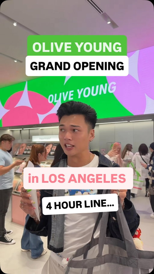 grand opening of OLIVE YOUNG in Pasadena was quite crazy... 
 
 

 @oliveyoung_us 
 
#oliveyoung #skincare #makeup #kbeauty #beautytok