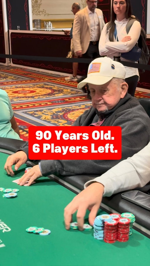 Perry Green Could Make WSOP History!

At 90 years old, three-time bracelet winner Perry Green is one of the final six players left in the $1,500 Limit Omaha Hi-Lo 8 or Better event at WSOP 2026.

If he wins, he would become the oldest bracelet winner in WSOP history by seven years.

An incredible run  unfolding before our eyes, from one of the game’s true legends!