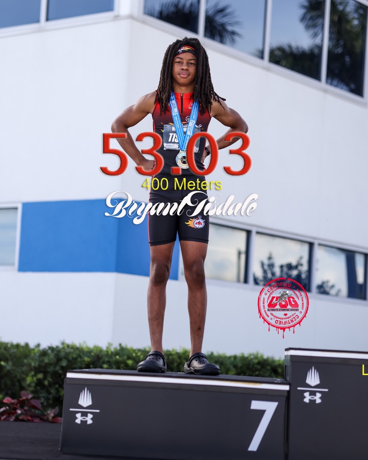 Congratulations to Bryant Tisdale Jr. for ranking among the top 8th-grade athletes at the Under Armour National Track Meet and being the only 13-year-old on the list!

We are incredibly proud of his personal record of 53.03. His hard work, dedication, and determination continue to pay off. To compete at this level against some of the nation’s best athletes and earn this recognition at such a young age is an amazing accomplishment. The future is bright, and we’re excited to see what’s next. #usgathlete #underarmour #trackandfield