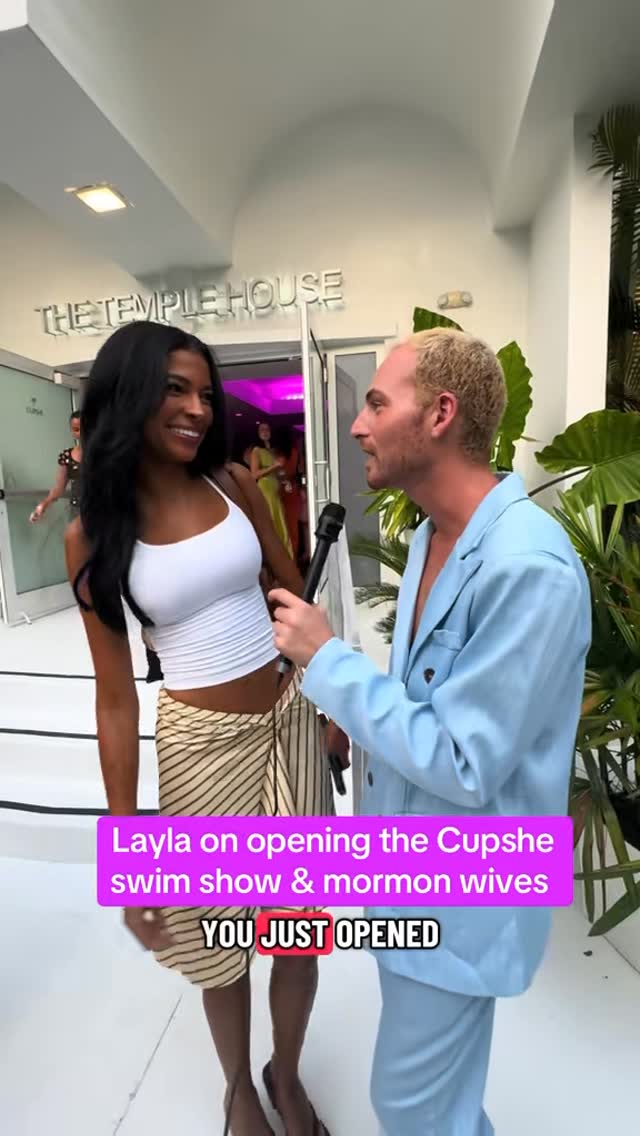 Our girl @laylaleannetaylor opened for the #Cupshe show! @cupshe #mormonwives will mom tok survive Miami swim week? #momtok #miamiswim
