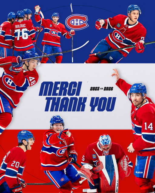 Un parcours incroyable avec les partisans les plus passionnés qui soient. Merci d’avoir été derrière nous tout au long de l’année 🫶

An incredible run with the most passionate fans in the game. Thank you for being with us every step of the way

#GoHabsGo