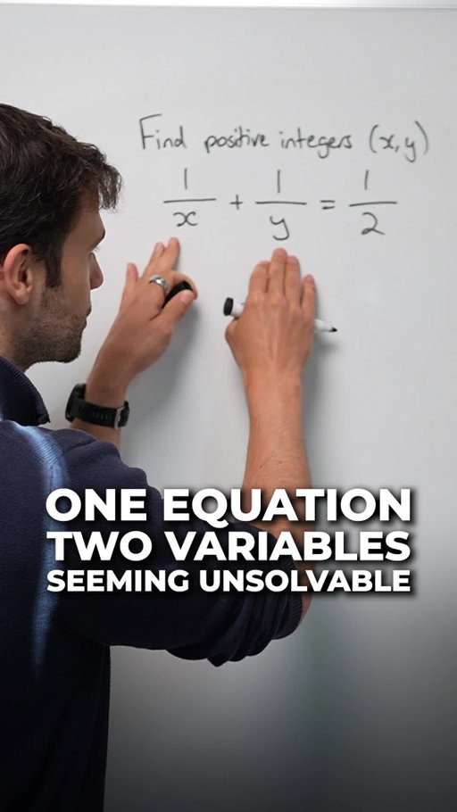 Move terms to one side and use partial factoring to solve the single equation for x and y.