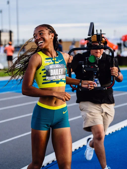 11.08w. Let that sink in.

Camryn Dailey blazed to a @underarmour National Championship win in the Girls Middle School 100m, clocking the fastest time in the country. 🥇🔥