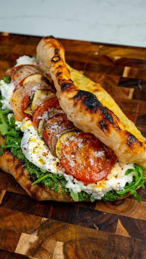 Pizza Sandwich Series Episode #1: Roasted Veggies & Burrata

Starting a new series I’ve been way too excited about: Pizza Sandwiches.

For the first one, I kept it simple with basil pesto, roasted vegetables, arugula, and a generous amount of burrata tucked inside freshly baked pizza dough.

I’ve already got way too many ideas for this series, so we’re just getting started.

#pizzasandwich #easyrecipes #foodie #recipeideas 

pizza sandwich
easy lunch recipe
quick dinner idea
homemade pizza recipe
viral food recipe