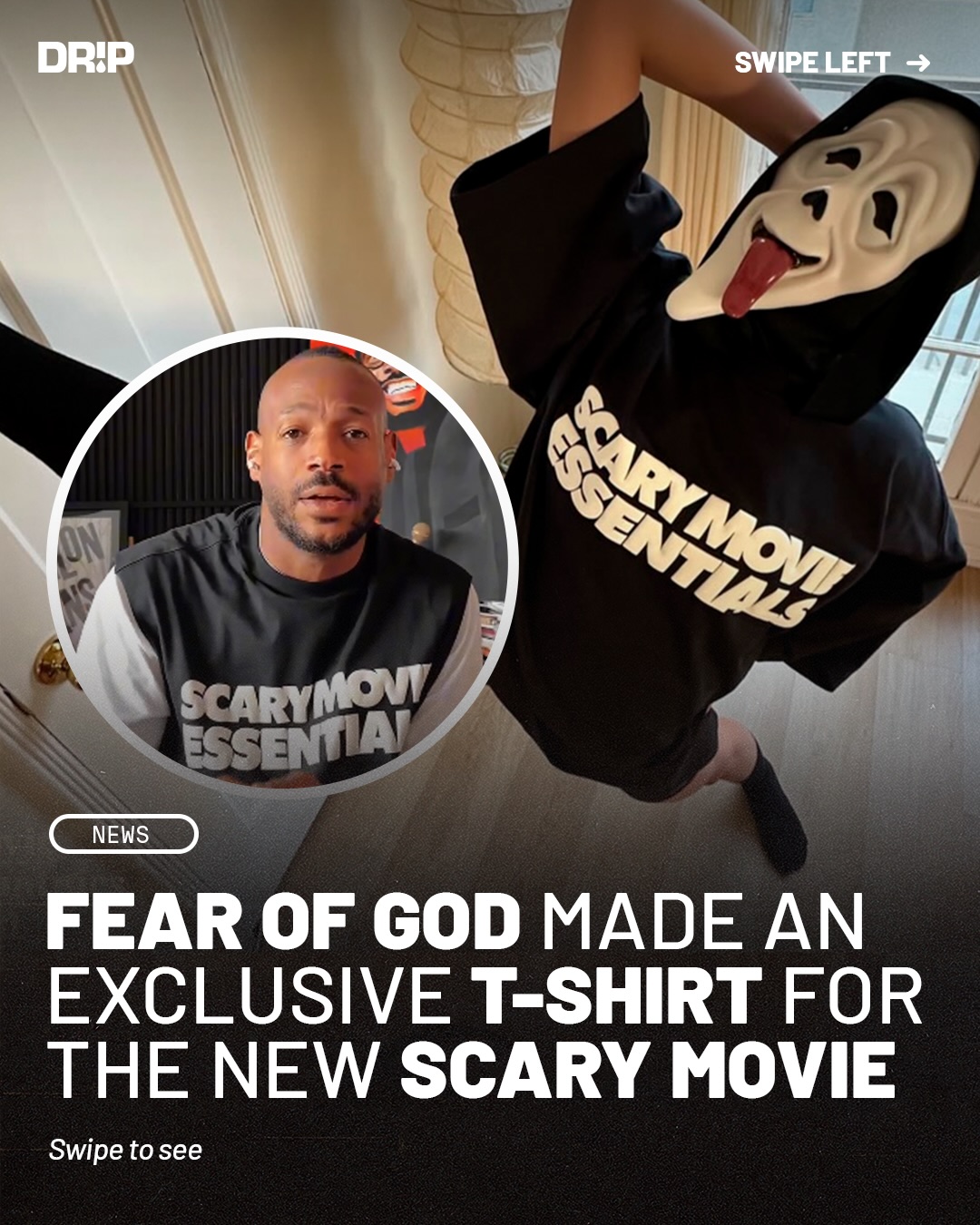 Marlon Wayans just debuted the exclusive Fear Of God Essentials shirt made for Scary Movie and it goes crazy. 

The shirt was produced in limited quantities for the Scary Movie cast, horror genre icons, and other social influencers. 

Would y’all rock this?

@marlonwayans @scarymovie

#paramountpartner