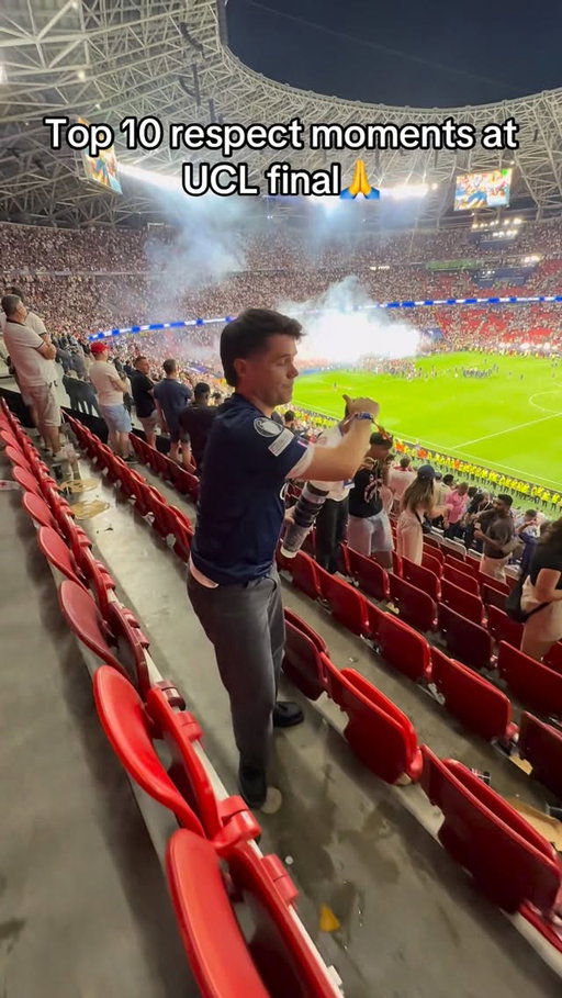 Big respect to this fan!😭🤣 

#football #ucl #arsenal #psg #football