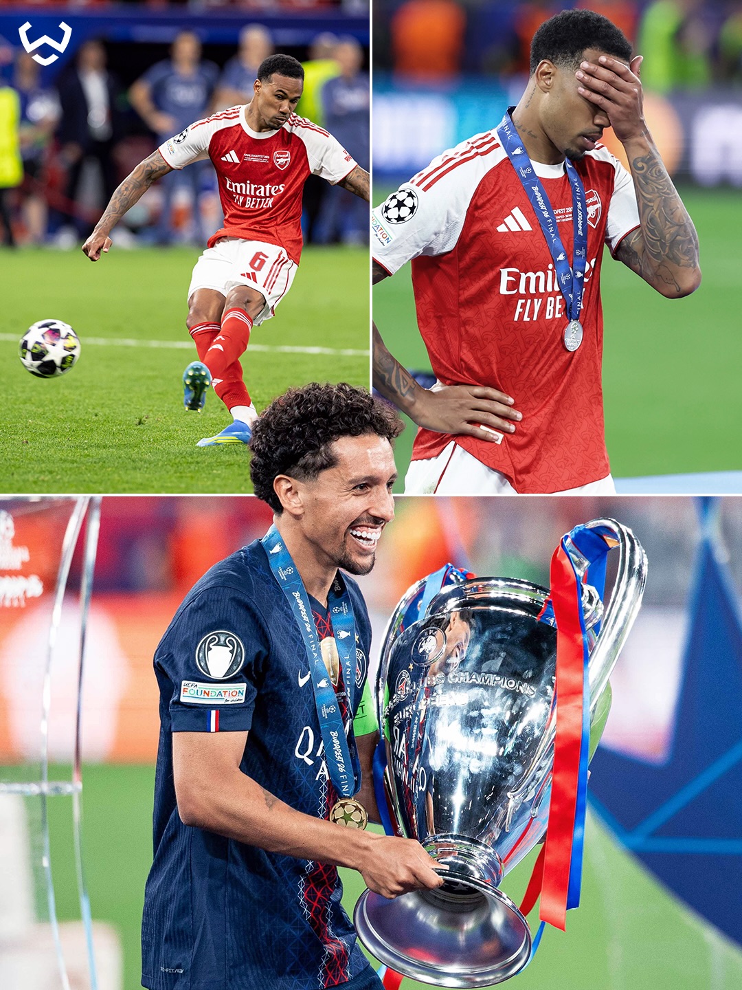 A night to forget for Gabriel Magalhães 💔

The Arsenal defender missed the decisive penalty as PSG secured their second straight Champions League title.

Football can be cruel. You have to feel for him. 😔