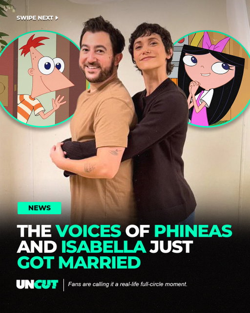 The voice actors behind Phineas and Isabella just revealed that they got married 💍⁠
⁠
Vincent Martella and Alyson Stoner shared the news online, giving longtime fans a real-life Disney Channel crossover that feels like a full-circle moment 🥹⁠
⁠
Congratulations to the happy couple! ❤️