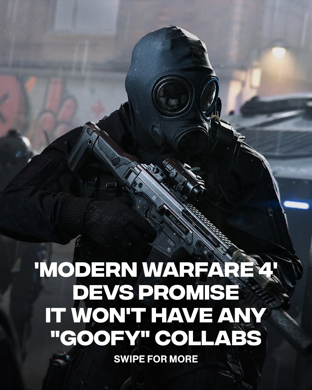 ‘CALL OF DUTY’ devs have promised ‘MODERN WARFARE 4’ will not feature any collabs that are goofy or out of place. 

“Keep the receipts.”

📸 Call of Duty