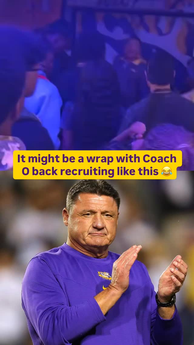 LSU Asst. Coach Ed Orgeron recruiting like THIS may be wraps for College Football 😂

LSU Football is in the midst of a massive recruiting weekend with multiple top-rated, five-star prospects in Baton Rouge, and newly-hired assistant Ed Orgeron is leading the charge.

Orgeron is known as one of the best recruiters in college football, and is set to be massive asset to first-year head coach Lane Kiffin.

Among the top names visiting the Bayou this weekend are five-star Texas Tech commit Jalen Brewster and five-star Texas commit Easton Royal.

Orgeron led the recruits and their families into Death Valley on Friday night ahead of a walk-through of the stadium, and photo opportunities for those visiting.

LSU landed the No. 1 overall class in the 2026 cycle, and is in the process of flipping top-rated 2027 talent currently.

Orgeron, who led the Tigers to an undefeated National Championships season in 2019, re-joined LSU on May 21 on a one-year, $100k contract.

Will Orgeron become a major asset to LSU?🤔

#collegefootball #cfb #cfb26 #cfb25