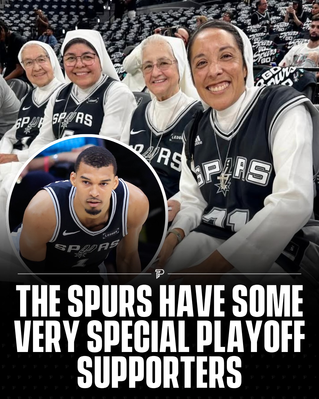 While most NBA fans are watching from the stands, these nuns have become some of the San Antonio Spurs’ most beloved supporters.

The Salesian Sisters have been cheering on the Spurs throughout the playoff series, and their videos have captured the hearts of fans across social media.

With the series heading to a winner-take-all Game 7 in just two days, many Spurs fans are hoping their favorite supporters can help bring a little extra luck.

[📽️: @salesiansisterswest24 , @nba]

-

#Viral #Pubity