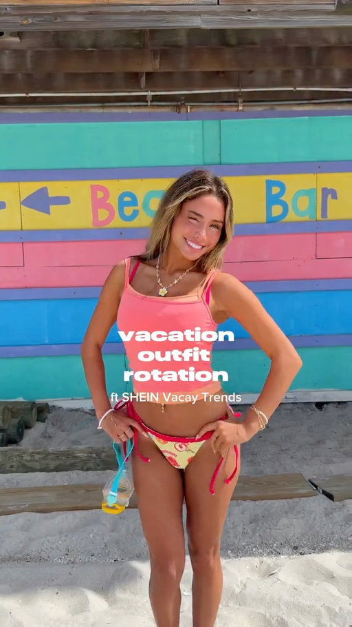 Florida transitions 🌺✨ giving Coastal Chic, Tropic Girly Pop & Sunset Siren their moment 💋. Search “Vacay Vibe” on SHEIN.com to shop these looks #SHEINVacay #SHEINTrends #SHEINpartner @shein_us @sheinofficial