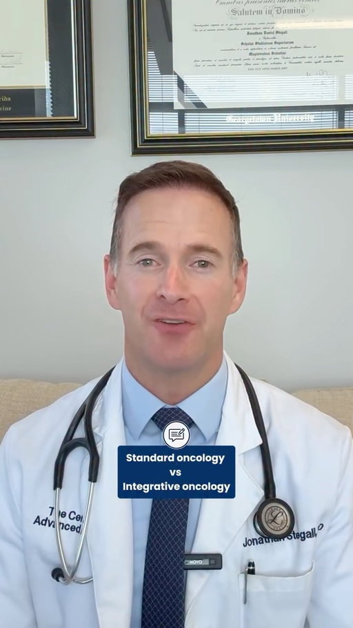 Standard oncology and integrative oncology are not opposites.

The way I see it, they work best together.

In this video, I explain the difference between a treatment plan that focuses primarily on the disease and one that also focuses on supporting the patient throughout the process.

That includes things like nutrition, immune function, sleep, stress management, recovery, and the factors that influence how well the body tolerates treatment.

The goal is never to replace evidence-based cancer treatment.

The goal is to bring more tools to the table and treat the whole person, not just the diagnosis.

Cancer care should be comprehensive because patients are more than their tumors.