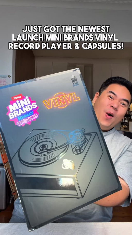 Thank you @mini_brands_official for the most amazingly fun new #minibrandsvinyl that actual works with 45 records to collect! Now in store! Go hunt for them! #vinyl #minibrands #recordplayer #miniature