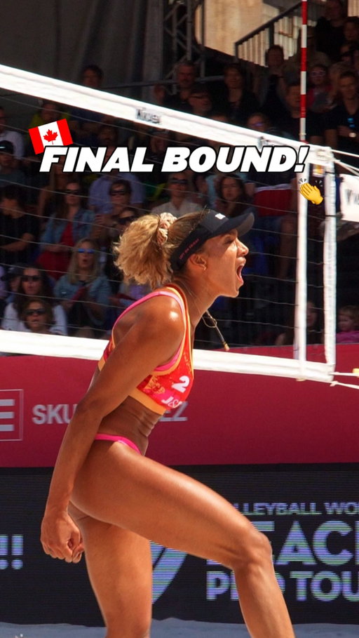 #BeachProTour: Melissa and Brandie 🇨🇦 are flying into the finals! 😍

After a thrilling 2-1 win against Mäder/Kernen 🇨🇭, the Canadians are ready to step onto the center court and fight for the top of the podium. ✨

📺 Don’t miss the final live on VBTV at 12 PM GMT (2 PM local time)

#BeachVolleyball
