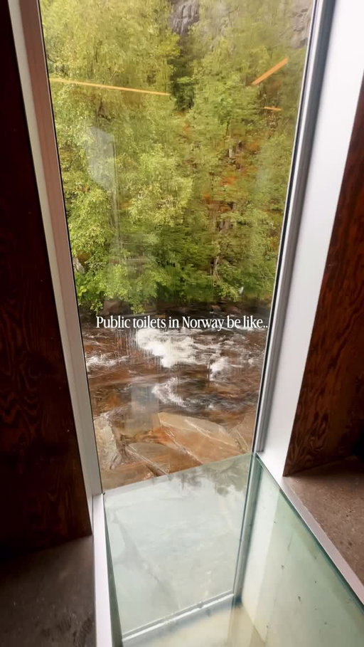 Didn’t expect this.. 🥹 

Just needed to make a quick stop for a toilet break while driving through western Norway… didn’t expect to end up here 😅

This has to be one of the craziest public toilets I’ve ever seen. Right next to the insane Skjervsfossen waterfall surrounded by mountains and nature everywhere.

Norway honestly doesn’t make sense sometimes.

Definitely save this place for your next roadtrip 🤍

#norge #norway #visitnorway