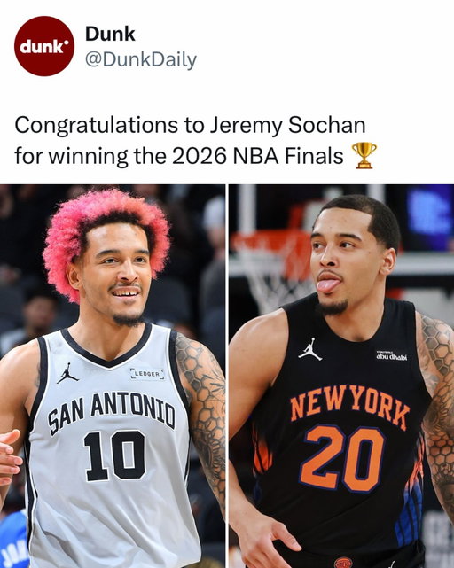Jeremy Sochan secured a ring before Game 1 even tipped off 😭

*He played for the Spurs in the beginning of the season before joining the Knicks as a free agent in February*
