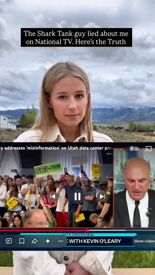 Check out the link in my bio to support the data center opposition effort in Box Elder County. Share to set the record straight! 

The Shark Tank guy lied about me on national TV. So here’s the truth. 

Kevin O’Leary went on @nbcnews and accused me, and a group of local Box Elder County residents, of being foreign-funded agents spreading “misinformation” about his 9-gigawatt gas-powered data center.

Let’s set the record straight:

• I have never been paid a single dollar for any post about this project. Not by Earthly Education, not by anyone. I’ve spent days of my own time on this because I live here.

• @bear_the_fight - the Box Elder Accountability Referendum, is local Utahns using the democratic process to hold their commissioners accountable. They are not a “Chinese front.” Calling them that on national television is not how you earn a community’s trust.

• The only foreign ties in this story are his. Kevin O’Leary holds Canadian and Emirati citizenship. He’s the one who came to Utah under the banner of “national security.”

He didn’t divide us. He united us, including Republicans, Democrats, independents, people who’ve never voted in their lives, against corruption and a project that threatens our air, land, and water.

The people who actually need funding aren’t billionaires with three passports. They’re Utahns fighting to protect our future.

Support BEAR’s efforts, link in bio.

#GreatSaltLake #BoxElderCounty #DataCenter #kevinoleary #carolinegleich