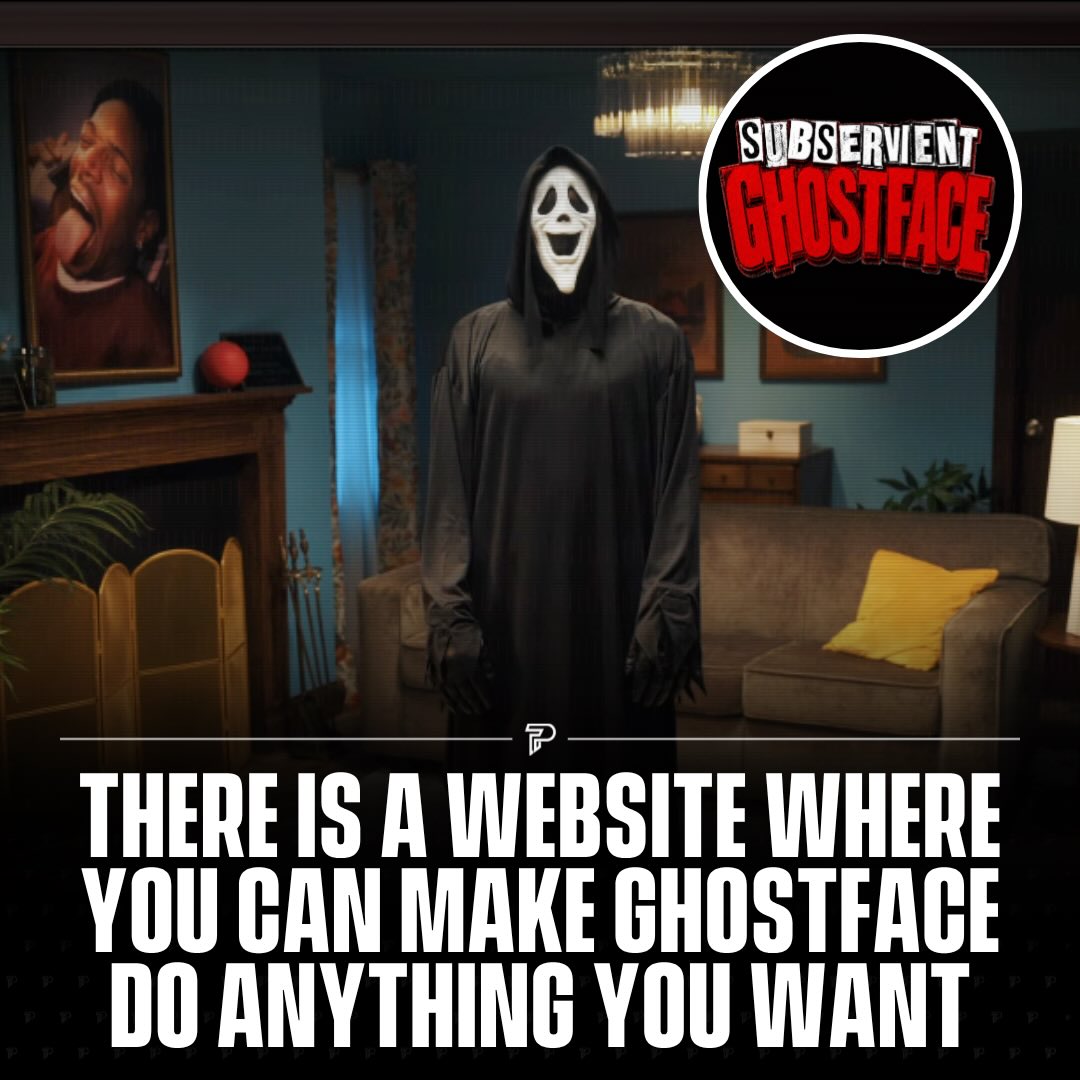 There’s a new website where you can type any command into a chat and make Scary Movie’s Ghostface perform hundreds of dances, actions and gestures – and yes, horror movie parodies.

Some commands are easy to guess. Others are hidden for you to find yourself.

Every action you unlock can be downloaded, so you can post your favorite
finds.

The site is live now at SubservientGhostface.com and Scary Movie lands in cinemas June 5

#Ad #ParamountPartner #pubity #ScaryMovie