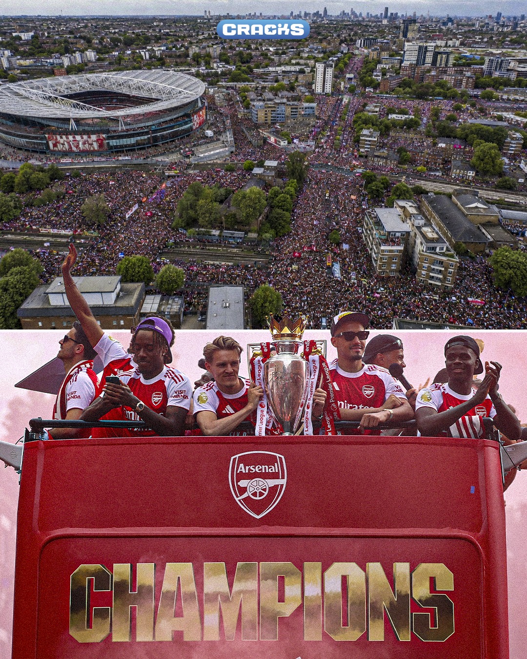 🚨🔴⚪ ¡LOCURA TOTAL EN LONDRES!

🤯 La Policía Metropolitana confirmó que MÁS DE 1,5 MILLONES de personas acudieron al desfile del título de Premier League del Arsenal

📍 Las calles de Londres se tiñeron completamente de rojo y blanco para celebrar el primer campeonato liguero del club en 22 años

😳 Las autoridades calificaron el evento como una de las mayores celebraciones de la historia del fútbol inglés