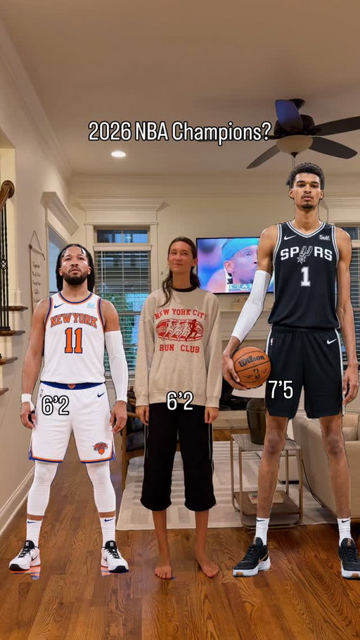 Who do you think will win the 2026 NBA Championship? #spurs #knicks #tall