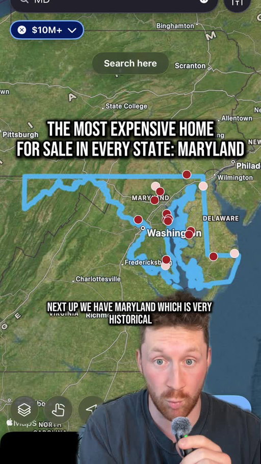 Maryland’s most expensive home 
for sale! 

*Note: 

I do not own any of these photos shown, nor do I have any relationship or agreement with the listing agent or seller (unless stated) I simply make videos on homes I find interesting and cool for the sake of reporting. If you’d like me to tag you or take down any post for any reason I have no problem doing so. thank you :) 

#mansions #house #homedecor #realestate #mansion