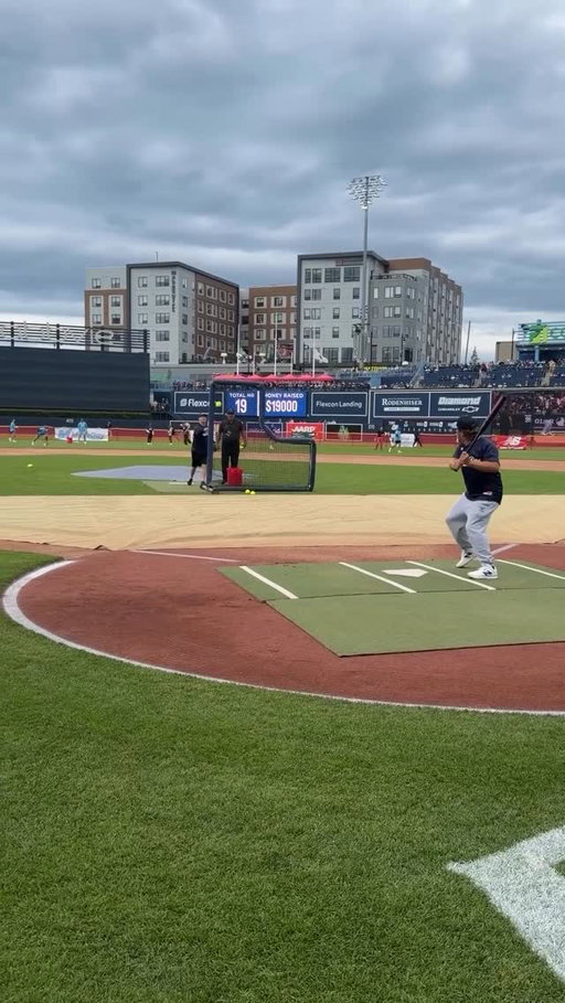 Fucked around and played in the @drake.maye charity softball game.  The old dog still has a few bombs left in the tank