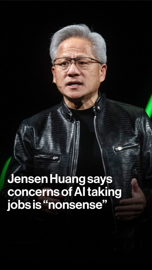 Nvidia's Jensen Huang calls concerns of AI reducing jobs “complete nonsense," saying instead that companies are hiring more software engineers due to the abilities of new agentic AI features.

Tap the link in bio for more from his keynote speech at the Computex conference in Taiwan, Asia’s biggest tech event.