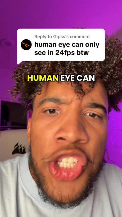 “Human eye can only see in 24FPS” #carterpcs #tech #gaming #minecraft