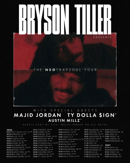 new decade, new album, new tour!! Cannot wait to see y’all again. Don’t miss it 📍Tickets on sale Friday at 12pm 

Thank You Majid Jordan, Ty Dolla $ign & Austin Millz!