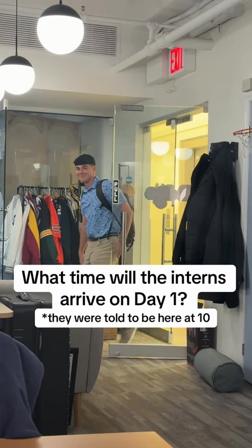 The interns were told to arrive at 10am. The last one arrived at 9:41. 

Look at the kids #snapbackai #summerinterns