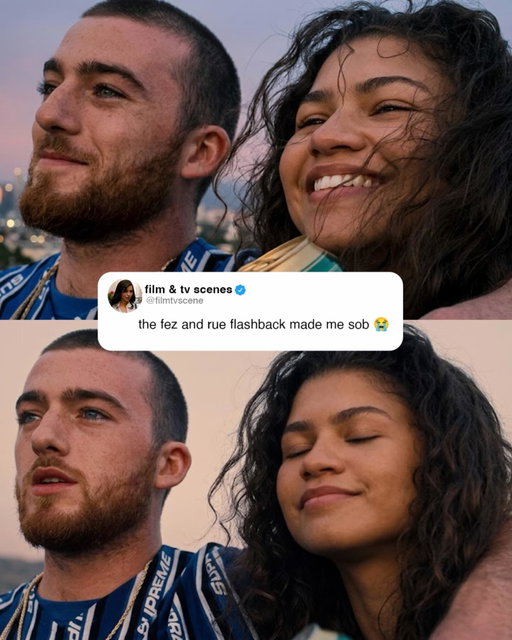 i will never emotionally recover from this 😭💔

Euphoria paid tribute to Angus Cloud during a Rue flashback scene in the season three finale, leaving many fans emotional. The scene showed a throwback moment between Rue and Fezco, highlighting the close bond they shared throughout the series. After Angus Cloud’s passing in 2023, the moment carried extra meaning for viewers, who praised the tribute and reflected on the impact Fez had on the show.

fez and rue forever 🥺🕊️

[📸/🎥: @zendaya , HBO MAX ]
