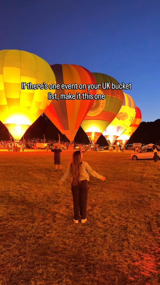 This is the most magical event in the UK ❤️

Every August, Bristol turns into something straight out of a dream - and the Nightglow is honestly the highlight. Hot air balloons glow in sync with music, lighting up the night sky like floating lanterns - it’s pure magic.

📌 Bristol Balloon Fiesta - Night Glow
📍 Location: Ashton Court Estate, Bristol
🗓️ Dates: 7th & 8th August 2026
🕘 Time: 9:00 PM (arrive early to get a good spot)
💷 Price: Free entry
🚗 Getting there: Parking available (must book in advance) or take the shuttle bus from Temple Meads

#uktravel #freethingstodo #bristolballoonfiesta #visitbristol 

Bristol balloon festival 2026, Hot air balloons, Free things to do near London, Bristol things to do