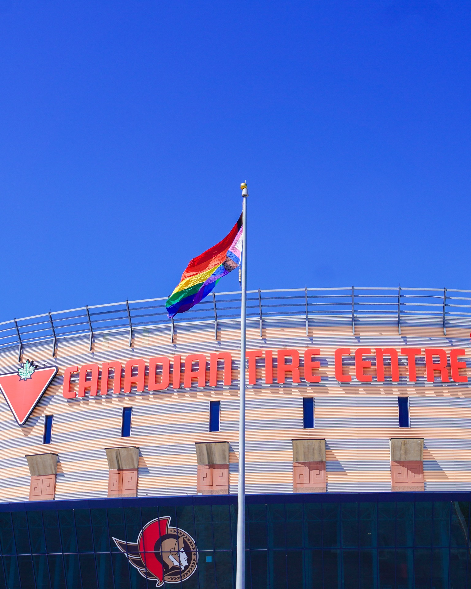 Happy Pride Month #Sens fans 🏳️‍🌈

The Progress Pride Flag was raised outside of @cndtirecntr this morning and will fly all month long!