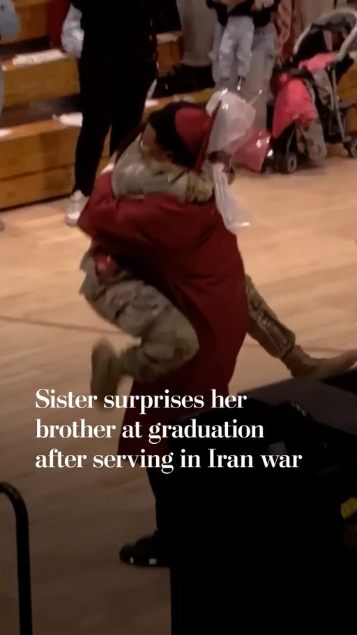Kalen Barksdale, a graduate at Milwaukee Lutheran in Wisconsin, and his sister, who had been serving in the military overseas, had a surprise reunion at Barksdale's graduation ceremony.

According to the school, the siblings had not seen each other for Kalen's entire senior year.
