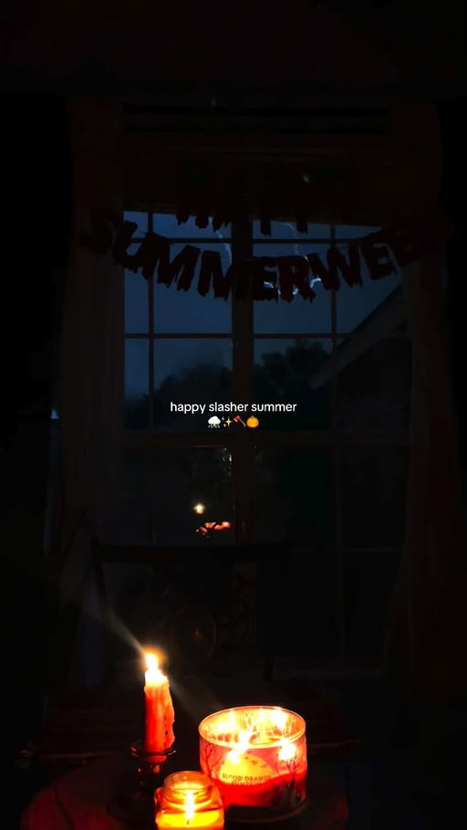 happy june and happy slasher summer 🪓🍂⛈️🎃
•
i had the perfect start to slasher summer last night ✨ i started fear street 1994 and an unexpected thunderstorm rolled in!! i kept going back and forth between watching the movie and watching the lightning outside⚡️
•
hope you have the best spooky summer🖤
•
•
•
•
#slashersummer #summerween #spookysummer #halloweenaesthetic #scarymovienight