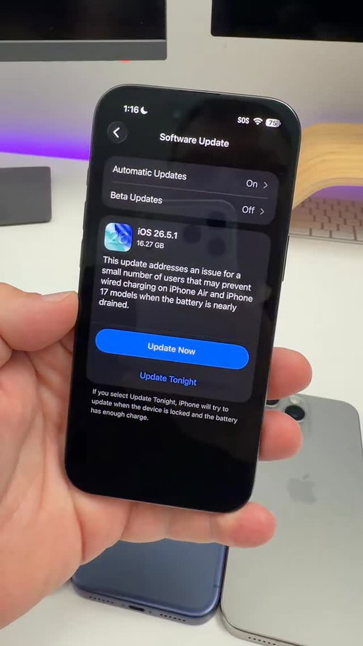 iOS 26.5.1 is here. It’s available for everyone right now around the world. I’ll have a video later on the #zollotech Youtube channel going over everything new. iOS 26.5.1 is only available for iOS 26.5.1 is only for iPhone 17, 17e, 17 Pro, 17 Pro Max and iPhone Air.  #ios2651 #apple #iphone