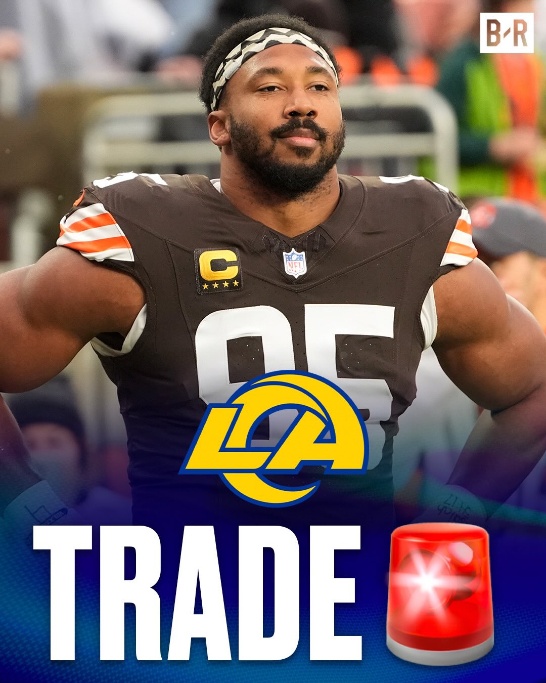 BREAKING: TWO-TIME DPOY MYLES GARRETT IS BEING TRADED TO THE RAMS, per @adamschefter, @rapsheet, @tompelissero 🚨

Cleveland is expected to receive Pro-Bowl EDGE Jared Verse, a 2027 1st-RD pick, and additional draft compensation

WOW. 🤯