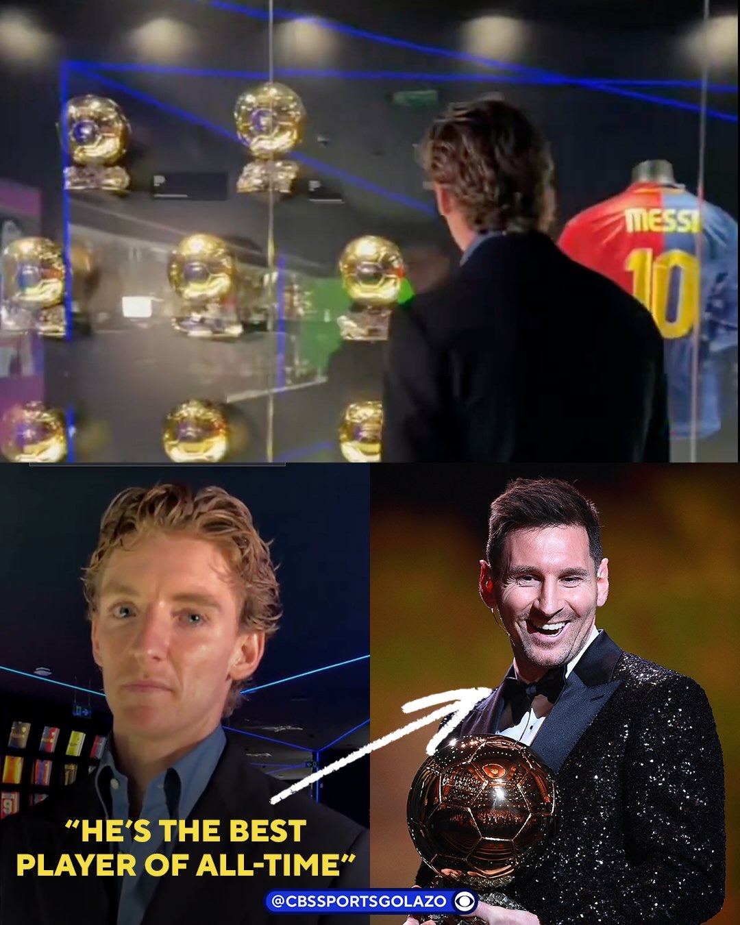 Anthony Gordon was left in awe at Lionel Messi’s trophy cabinet during his Barcelona unveiling 🤩