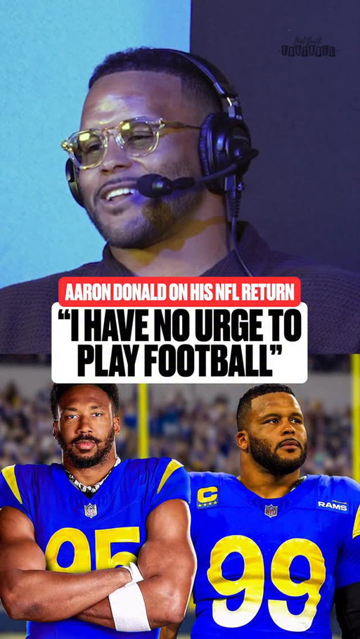 We asked Aaron Donald if he has thought about returning to play for the Rams 🤔

#rams #nfl #aarondonald #mylesgarrett #browns