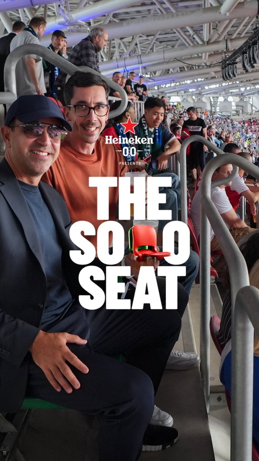 Can a fan be solo in a stadium full of fans? We didn’t think so either. #Ad #HeinekenSoloSeat #FansHaveMoreFriends