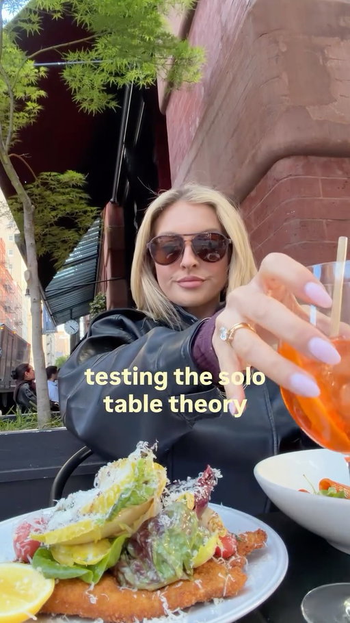the greatest gift is learning to love your own company #SoloTableTheory