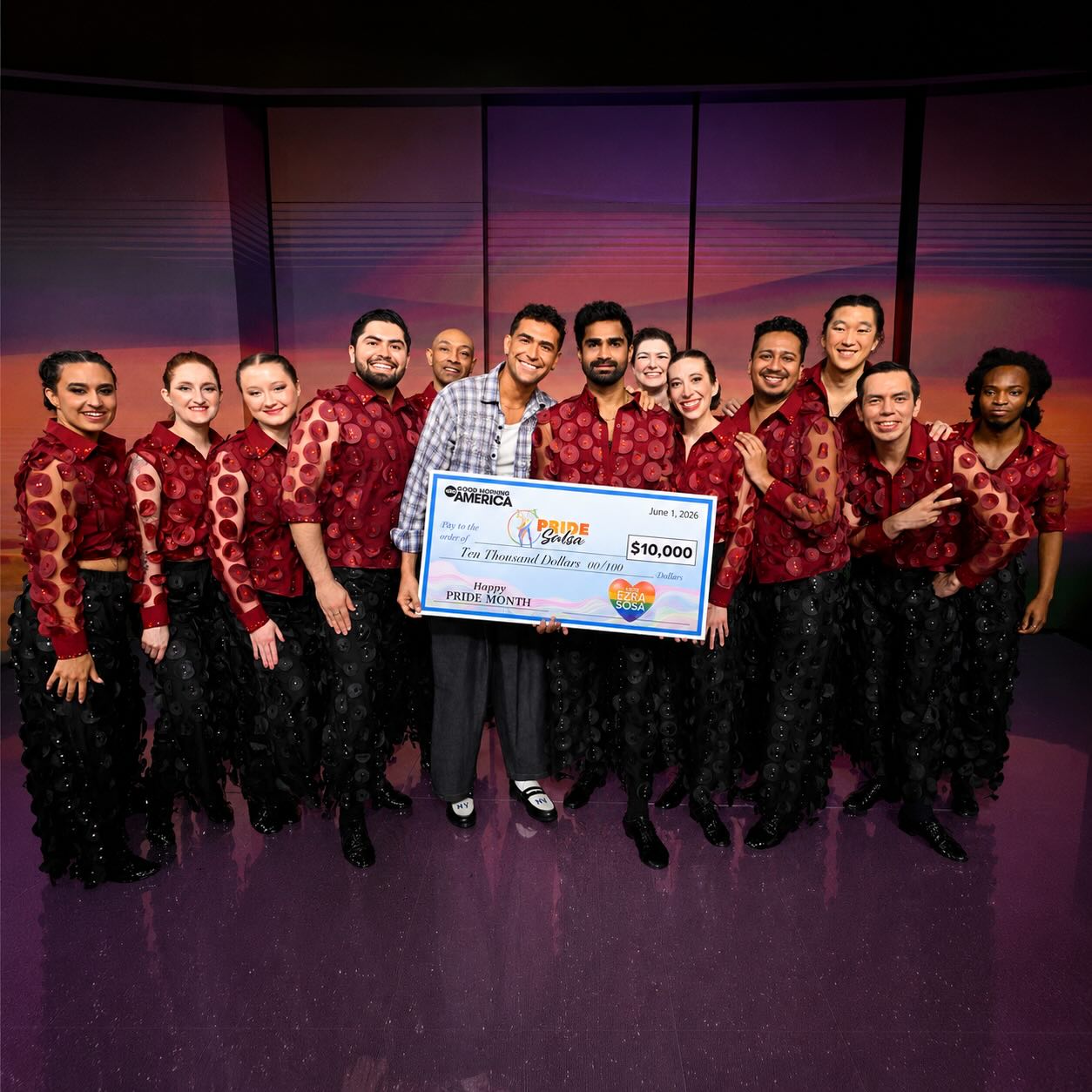 no better way to start pride month by giving back🥹🌈

today i donated $10,000 to @pridesalsa !!!!

growing up, i spent most of my life in a dance studio. while i didn’t always know where i fit in, i knew i felt safe there. it was one of the first places that gave me the freedom to explore who i was, express myself without fear, and discover that the things that made me different were never things that needed to be hidden.

for so many people, having even one space where you feel seen can change the entire course of your life. it certainly changed mine.

that’s why supporting @pridesalsa is so meaningful. they’ve built a community for immigrants and members of the queer community, creating the kind of belonging that every person deserves. the kind that says, “you are welcome here exactly as you are.”

if i could tell my younger self anything, it would be that one day the things he worried would set him apart would become the very things that connect him to others. being able to start pride month by giving back to a community that creates that same feeling for people feels incredibly full circle.
Thank you @goodmorningamerica for allowing me to do this!
happy pride. 🤍
