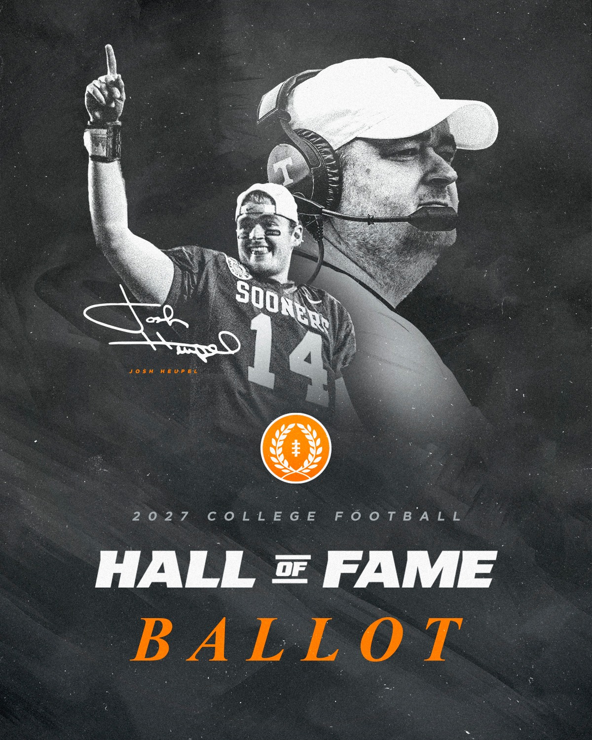 Congrats to our very own Coach Heupel, who will appear as a player on the 2027 College Football Hall of Fame ballot.

@nffnetwork | #GBO🍊