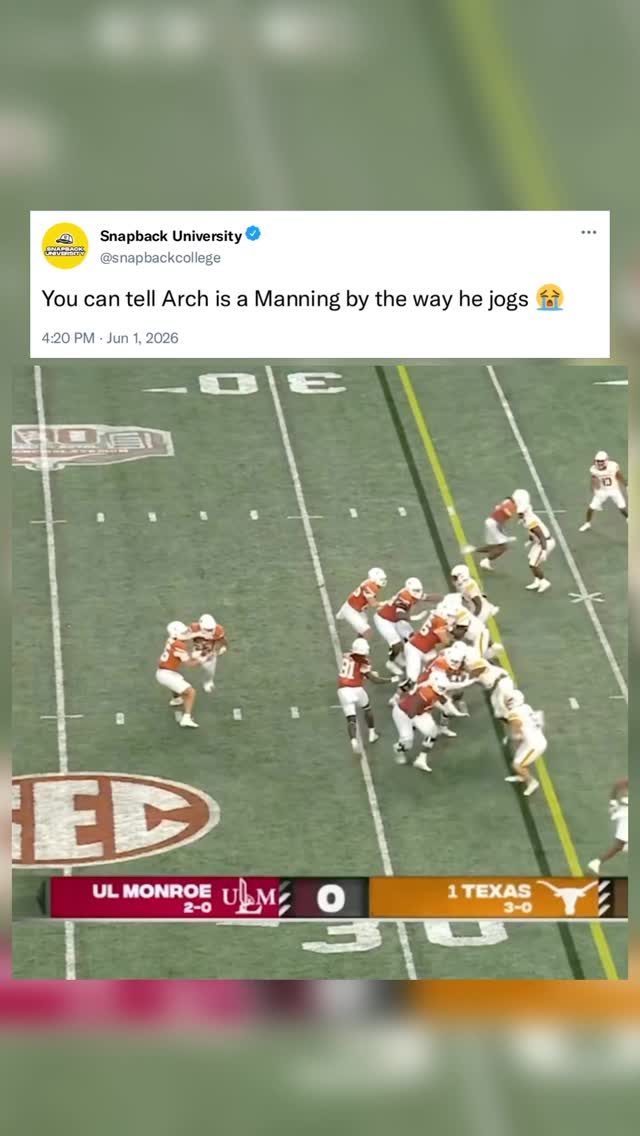 Arch is definitely a part of the Manning family 😂

Arch Manning, the highly touted quarterback from the legendary Manning football family and a native of New Orleans, has emerged as a standout leader for the Texas Longhorns since committing to the program in 2022. 

After limited action in his early years, he took over as the full-time starter in 2025, guiding the team to a strong 10-3 record highlighted by impressive dual-threat performances, including over 3,100 passing yards, 26 passing touchdowns, and significant rushing contributions with 10 scores on the ground. 

Known for his poise, strong arm, and mobility, Manning delivered highlight-reel moments such as multi-touchdown games, a historic passing-rushing-receiving touchdown performance against Arkansas, and a dominant Citrus Bowl MVP showing against Michigan with four total touchdowns. 

Now entering 2026 as a junior and one of college football’s top signal-callers, the 6-foot-4 prospect continues to build on his family’s legacy while shouldering high expectations for Texas in the SEC. 

#cfb #archmanning #texaslonghorns #fyp