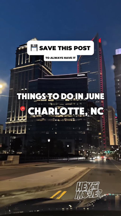 THE MOVE 😎 – JUNE ’26 EDITION | THINGS TO DO IN CHARLOTTE, NC

First and foremost, HAPPY JUNETEENTH! 🖤❤️💚

If you’ve been looking for the best things to do in Charlotte, NC this JUNE? You’re in the right place. 📍 I’m Michael, a born and raised Charlotte native and your go-to guide for Charlotte events, food, and everything happening in the Queen City, Charlotte.

🚨 FOLLOW @heywhatsthemove so you never miss a move 🚨 

🔥 MUST-ATTEND CHARLOTTE EVENTS THIS MONTH 🔥
- 6.6 @betterluck.tmrw is having their annual LEMONADE: Rooftop party. This time featuring sounds of Beyoncé & Friends. @hennessyus is the drink sponsor again! Last yr was a sold out event, and was a time!

- 6.19 @betterluck.tmrw is doing a ‘ONE BLACK BLOCK PARTY’. If you went to their St Patrick’s Day Block Party where 3000+ people came, you know it was a time. This will be a celebration of Black Culture. 

- 6.25-28 @qccaribbeancarnival is bringing a full Caribbean Carnival to Charlotte NC. This is exciting because Charlotte has a large Caribbean community that has been underserved for the longest. I will be going to this and supporting! 

- 6.20 @legendsneverdie.us is doing a 30+ R&B Party. They did one last year that sold out a week beforehand due to high demand. It was a great time for a mature sexy crowd. This is an R&B Party group that actually plays R&B Only and DEEP CUTS. If you like R&B Don’t sleep! 

📝 Comment below if I missed any must-visit Charlotte spots or events, let’s put each other on!
📓 Always verify details on each event’s IG page or website. Video moves fast, press & hold to pause or screenshot.

In 2026, I’m continuing to spotlight the best and most overlooked events across all of Charlotte, including Uptown, South End, NoDa, Plaza Midwood and beyond. If it’s worth your time, it’s likely be on this list. But I’m not perfect so def add anything I may miss in the comments.

🏢 Business owners, want to be featured in JULYs Charlotte Things To Do roundup? Fill out the form in my bio.

🚨 FOLLOW @heywhatsthemove for Charlotte events, food, activities, and the best things to do in Charlotte, NC 🚨
.
.
#CharlotteNC #Thi
