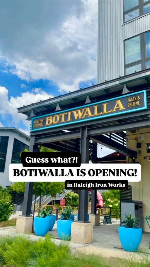 FOOD • It’s here! One of the most highly anticipated restaurants around is opening!!! Get ready because @botiwallaraleigh is opening in @raleighironworks on Tuesday! 
🌯
Botiwalla (pronounced BO-Tee-walla) is the fast casual concept from @meherwanirani of @chaipani fame. IYKYK - and I think everyone knows that no visit to Asheville is complete without a trip to Chai Pani for his fresh modern take on Indian food. 
🌯
You won’t find a vindaloo here. But there’s plenty of tasty chaat, grilled skewers, and the most delicious wraps and handhelds. And you can always get a Chicken Tikka Rice Bowl (or lamb, paneer, fish, and more).
🌯
We started with the Bhel Puri, Green Mango Chaat, and the signature Matchstick Okra Fries. Yum!!! A Sigri is a North Indian charcoal grill and from this menu we chose a Paneer Tikka Roll. It was bursting with flavor! 
🌯
The Pav menu contains the street sandwiches and we had the KFC Sandwich - two perfectly crispy and succulent Kashmiri fried chicken sandwiches. So tasty and just the right kick!
🌯
Honestly, I would order everything again, but I want to try literally everything on the menu. Don’t forget a specialty drink like mango lassi or one of the delicious house sodas. And allow time to shop! 
🌯
I am so excited to welcome Botiwalla to Raleigh and you will be glad they’re here! 
Botiwalla opens Tuesday June 2 at 4pm.
🌯
Have you been to Chai Pani or Botiwalla before? What are you excited to try?
🌯