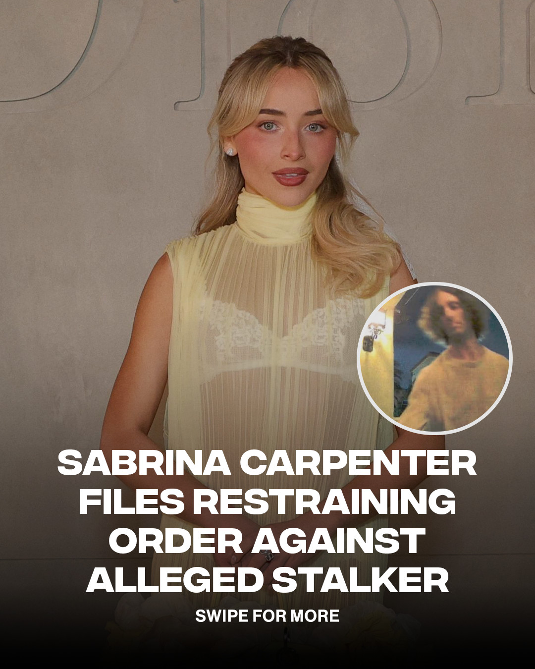 Sabrina Carpenter has received a temporary restraining order against a man she says stalked her and attempted to enter her Los Angeles home. A judge ordered 31-year-old William Applegate to stay at least 100 yards away from Carpenter and her residence until a hearing on June 17, where a decision will be made about making the order permanent.
ㅤ
According to Carpenter’s court filing, Applegate, whom she does not know, began monitoring her property in April and on May 23, he allegedly bypassed security barriers and tried to force his way into her home. Security camera footage reportedly showed him claiming he knew Carpenter and refusing to leave when asked by security personnel. Police arrested him, but he was later released after being booked on a misdemeanor charge. Carpenter says he returned to her home twice in the following days, including one occasion when he sat outside the property for several hours.
ㅤ
(📸: @gettyimages)